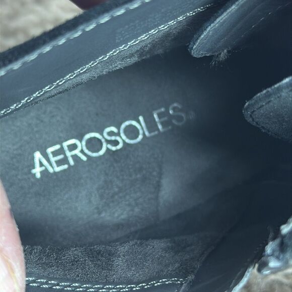 (E2) Aerosoles Vintage Sleep In Black Suede Ankle Boots with Side Zip Sz 9.5 US - Picture 12 of 12